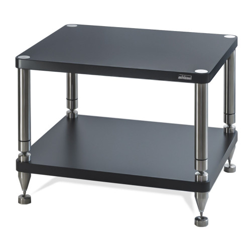 Solidsteel HY Series Hi-Fi Rack, black 2 shelves