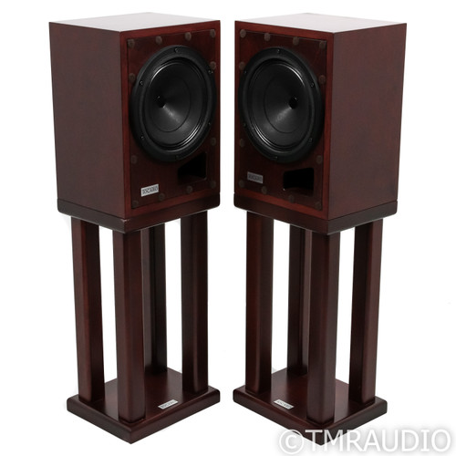 Tocaro Model 40 Bookshelf Speakers with Stands; Mahogany Pair