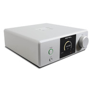 Rotel DX-3 Headphone Amplifier,  silver finish left angled view