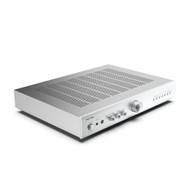Rotel A11 Mkll Stereo Integrated Amplifier, silver finish left angled view