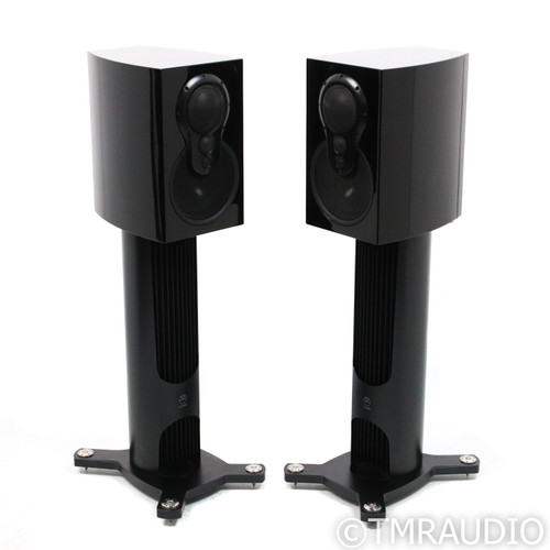 Linn Exakt Akudorik Active Bookshelf Speakers w/ Active Stands; Black Pair
