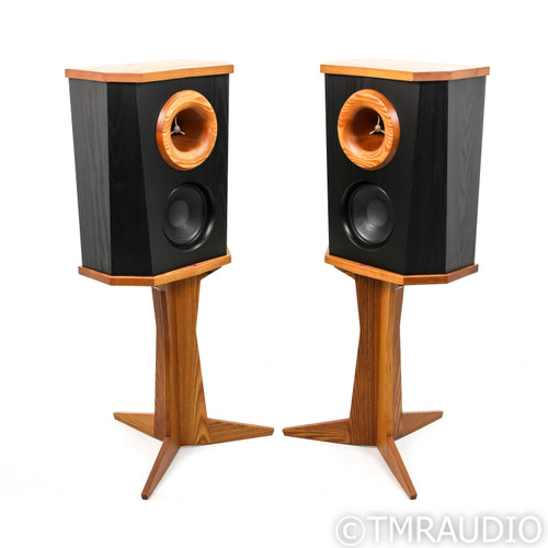 Fleetwood Sound Deville Bookshelf Speakers; Black Pair w/ Stands