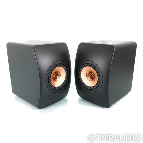 KEF LS50 Wireless II Active Bookshelf Speakers; Black Pair