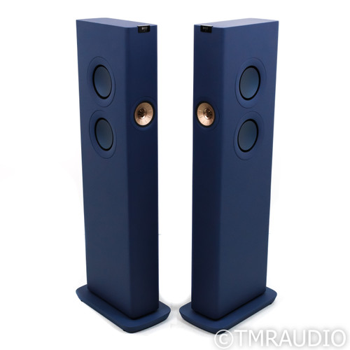 KEF LS60 Wireless Active Floorstanding Speakers; Royal Blue Pair
