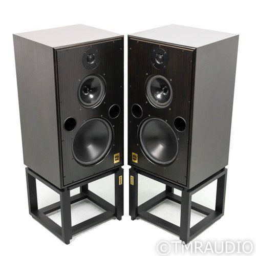 Harbeth Monitor 40.2 Speakers Bookshelf Speakers; Ebony Pair; Ton Trager Stands