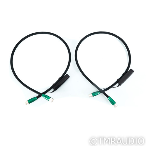 AudioQuest Earth XLR Cables; 1m Pair Balanced Interconnects; 72v DBS