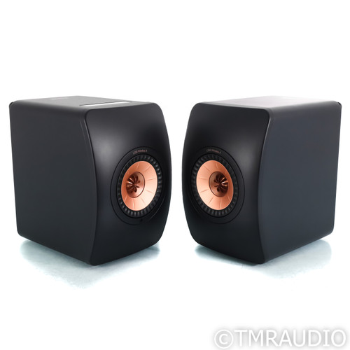KEF LS50 Wireless II Active Bookshelf Speakers; Black Pair