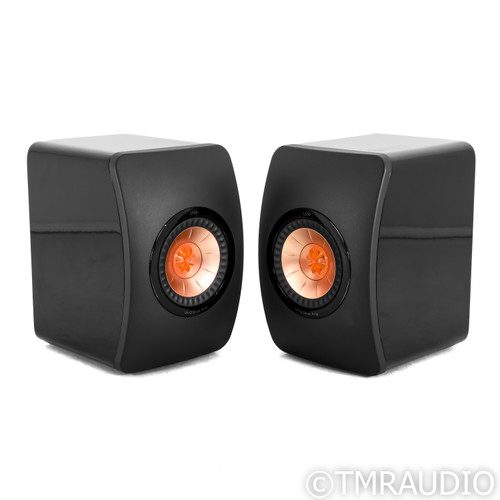 KEF LS50 Bookshelf Speakers; Black Pair