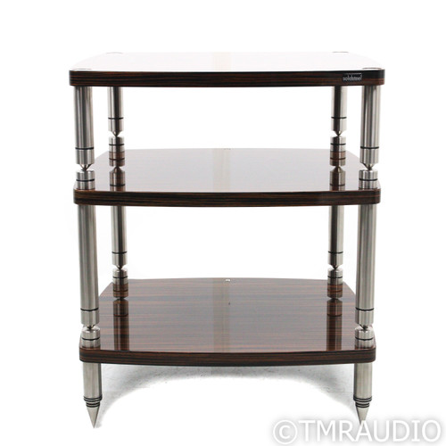 Solidsteel HF Elite Series 3-Shelf Hi-Fi Rack; Ebony Macassar