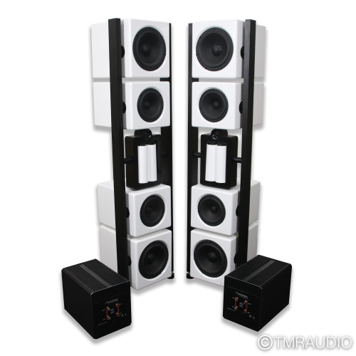 AudioNec Evo 3 Signature Floorstanding Speakers; White Pair w/ Crossovers