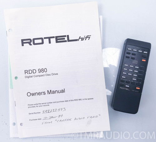 Rotel RDD-980 CD Transport - The Music Room