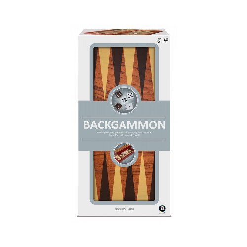 Folding Wood Backgammon Set