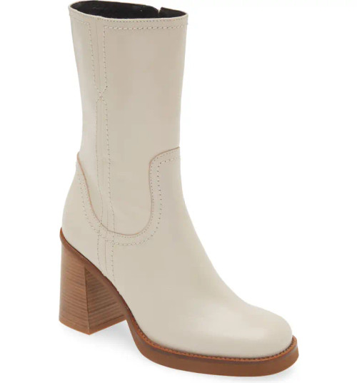 Zac Boot in Ivory Leather
