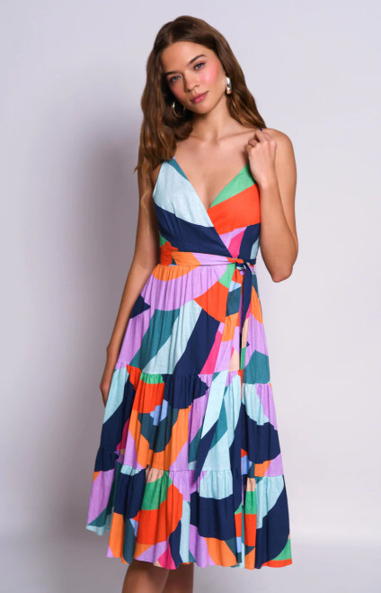 Byers Dress in Rainbow Wave