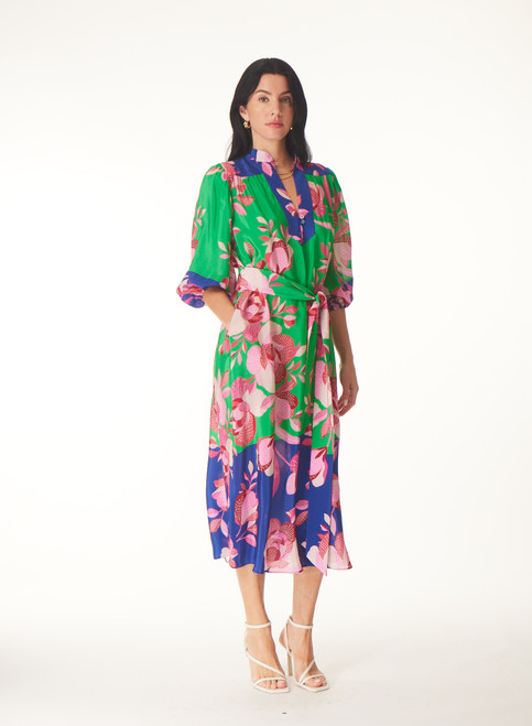 Alyssa Dress in Quilted Flowers