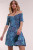 Mini Soledad Dress in Blue Verti Batik