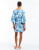 Vivienne Mini Dress in Blue Tropical Toile