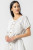Elastic Hem Button Front Top in White