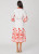 Santiago Dress in Optic White/Red