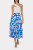 Ortha Brushstroke Pleated Skirt in Blue Multi