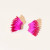 Mini Madeline Earrings- Raffia Magenta