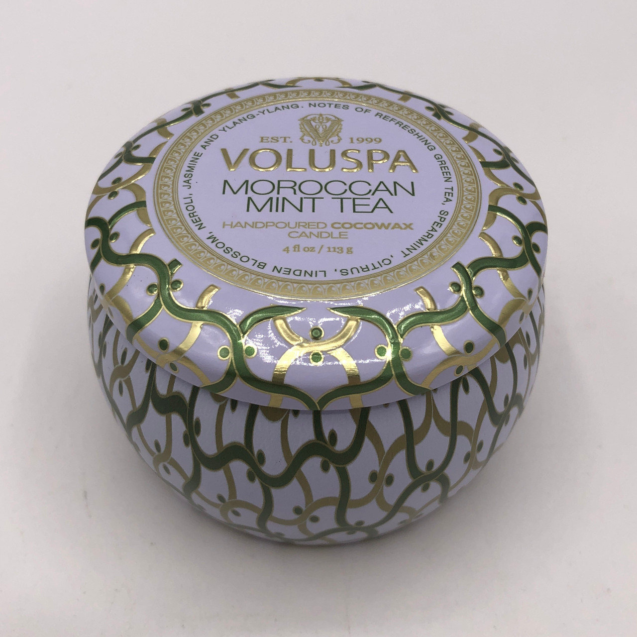 最高の品質 ボルスパ Voluspa Mini Tin Candle Moroccan Mint Tea 113g 4oz