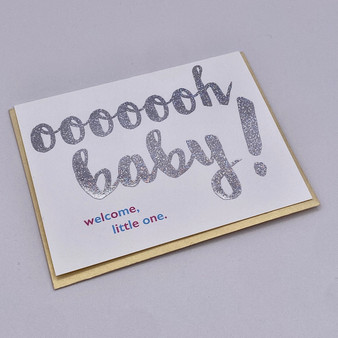 OH BABY GLITTER FOIL CARD