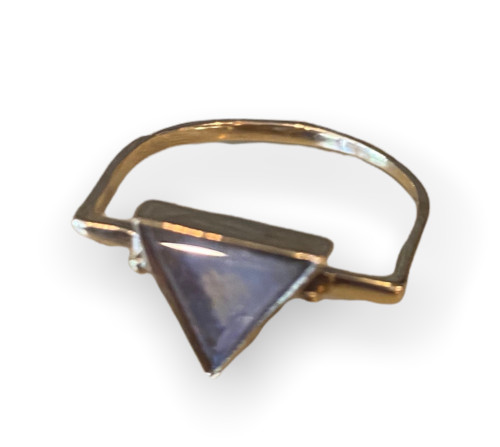 TRIANGLE MOONSTONE RING
