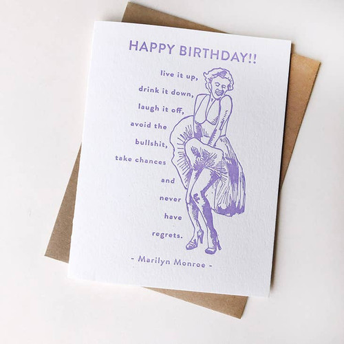 MARILYN MONROE BIRTHDAY CARD