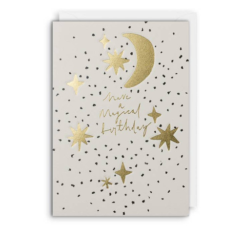 MOON AND STARS BIRTHDAY CARD