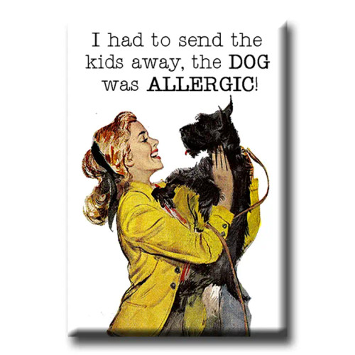 ALLERGIC DOG MAGNET