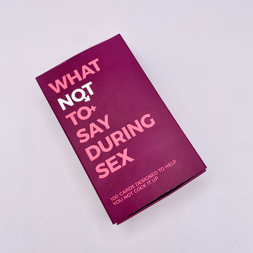 WHAT NOT TO SAY DURING SEX