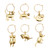 GOLD CAT WINE CHARMS