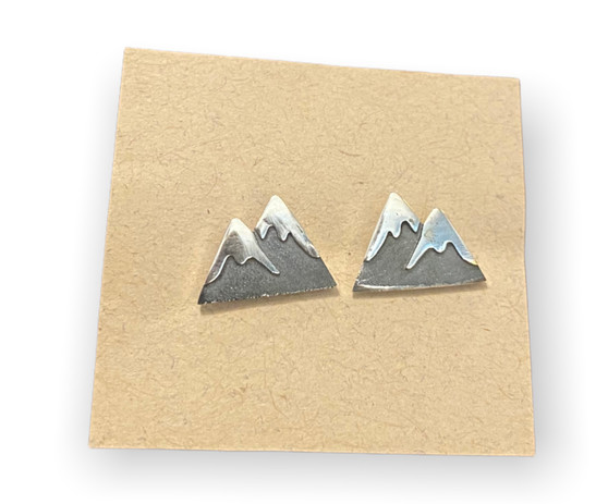STERLING SILVER MOUNTAIN EARRING POSTS