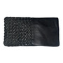 WHITNEY BLACK BRAIDED LEATHER WALLET