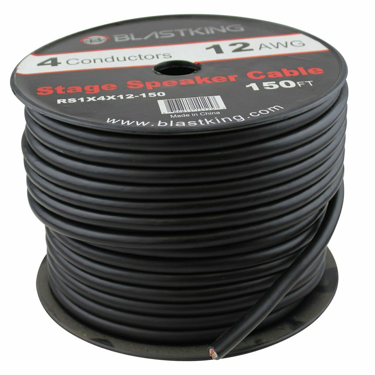 Blastking RS1X4X12-150 12 AWG 4-Conductor Speaker Cable