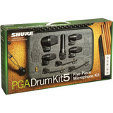 Shure PGADRUMKIT5 5-Piece Drum Microphone Kit w/ PGA52 PGA56 PGA57 Clips Cables