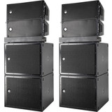 4x RCF SUB8004-AS 18" Professional Subwoofer W/ 4x RCF HDL10-A Active Line Array