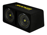 KICKER 44DCWC122 Car Audio COMPC 12" Dual Subwoofer In Vented Enclosure 1200W 2-OHM