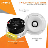 PRV TW400Ti-Nd-4 SLIM White Shallow 1" Neodymium Tweeter 120 Watts 4-Ohms (PAIR)