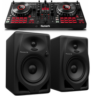 NUMARK MIXTRACK PLATINUM FX CONTROLLER W/ PIONEER DJ DM-50D 5" POWERED MONITOR