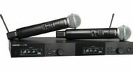 SHURE SLXD24D/B58 G58 DUAL WIRELESS SYSTEM W/ 2 SLXD2/B58 HANDHELD (G58: 470 TO 514 MHZ)