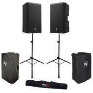2x EV ZLX-15P G2 15" Speaker + 2x EV ZLX-15-G2-CVR Cover + T-SS18P Tripod Stands