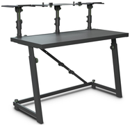 GRAVITY FDJT 01 DJ DESK WITH ADJUSTABLE LOUDSPEAKER AND LAPTOP TRAYS