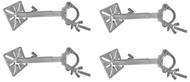 4x ProX XT-TC5LEDPA 10-13" LED Wall Mounting Plate to Extension 2" Truss Clamp