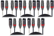 ProX XC-DXLR25 25Ft Dual XLR M to F Cable 5-Pack Performance Audio