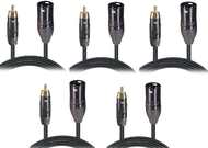 5X ProX XC-RXM25, 25' Ft. High Performance XLR Male to RCA Male Unbalanced Audio Cable