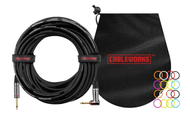Gator GCWH-INS-20RAQT Headliner Series 20 Foot Strt to RA Quiet Instrument Cable