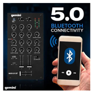 Gemini MXR-01BT 2-Channel Professional DJ Mixer With Bluetooth Input, EQ plus Multiple phono