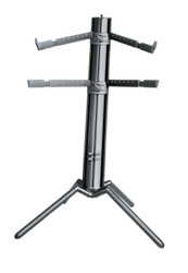 K&M 18860-000-35 SPIDER PRO KEYBOARD STAND COLUMN W/ 2-TIER SUPPORT - BLACK  ANODIZED